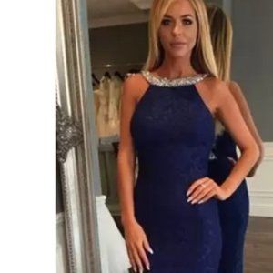 Beautiful Navy Blue Gown with embellishments